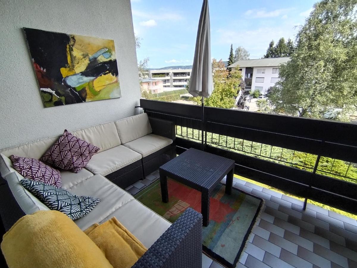 Waldeslust Warmbad Mit Balkon Und Privatem Parkplatz Apartment Villach Exterior photo